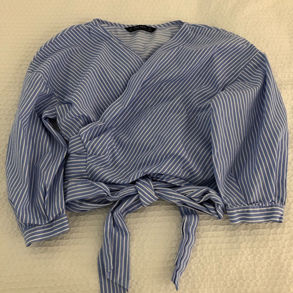 Zara Cotton Wrap Top